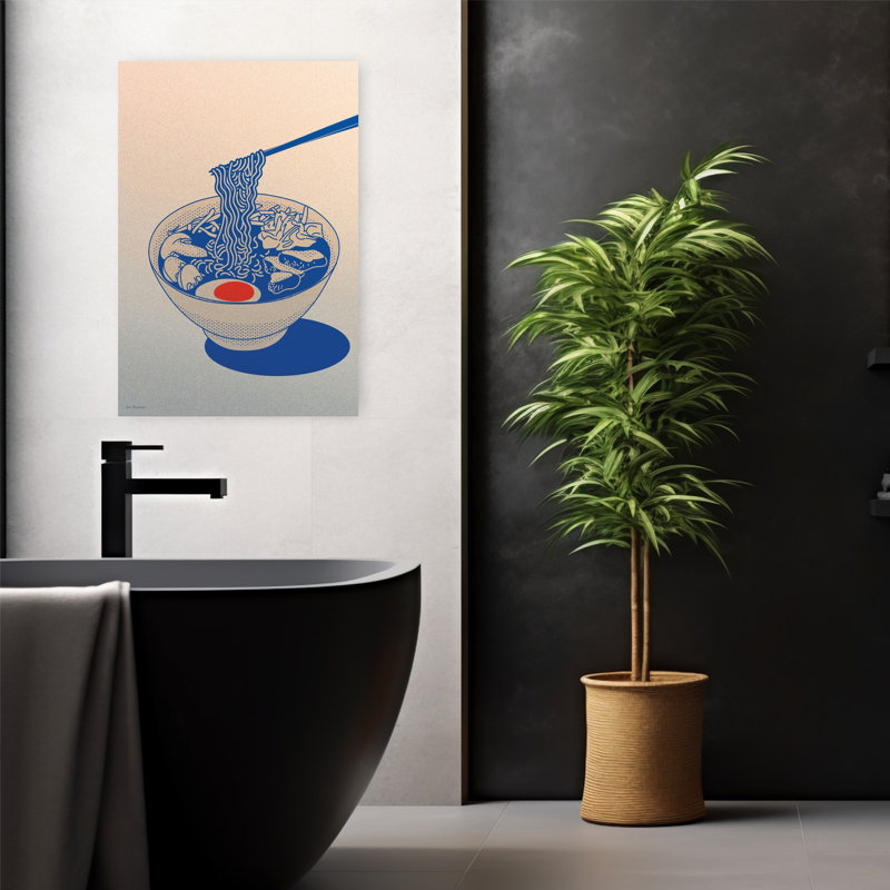 Minimal ramen, art moderne contemporain, H 24 po x l 16 po
