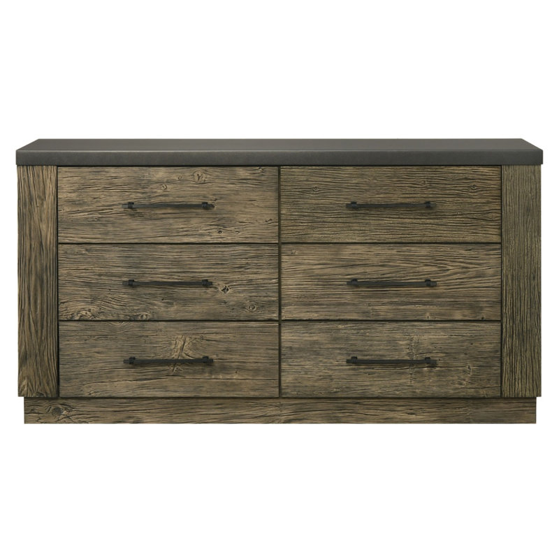 Commode 6 tiroirs avec miroir Menik