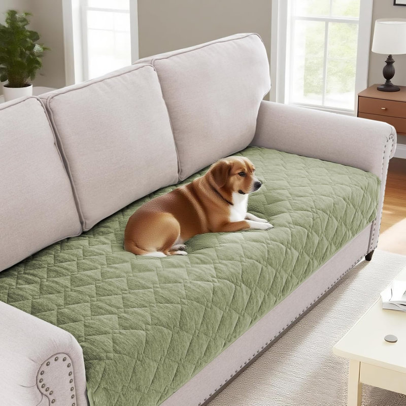 Chenille Box Cushion Sofa Slipcover