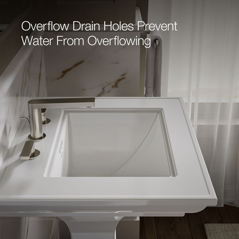 Memoirs® Stately 24" Console Bathroom Sink with Overflow, 8'' Centers, White