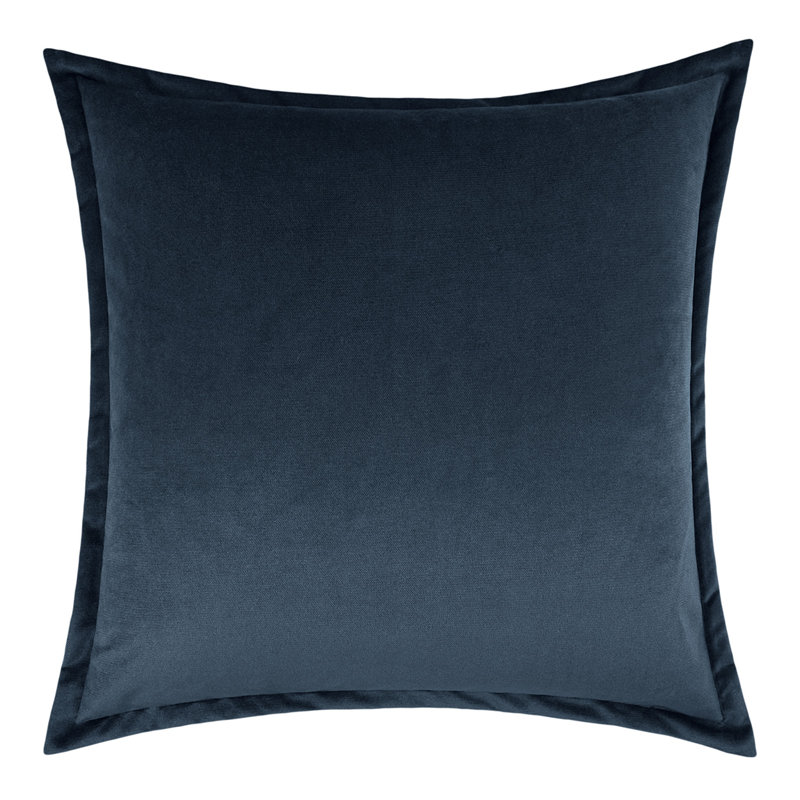 Belvedere Flange Pillow Cover & Insert, Square 22", Azure