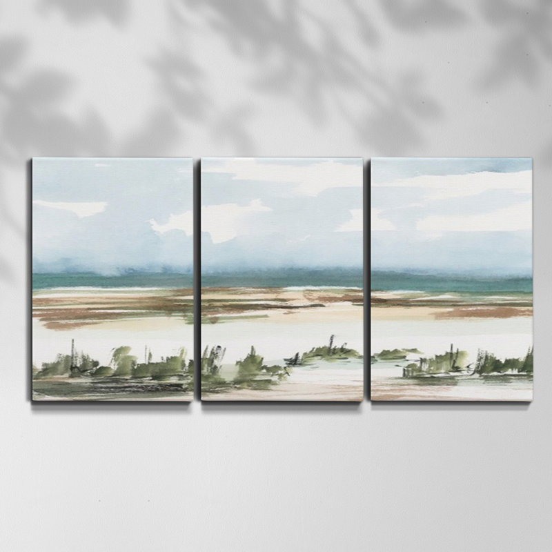 " Monet " 3 - Pieces, 27" H x 54" W x 2" D