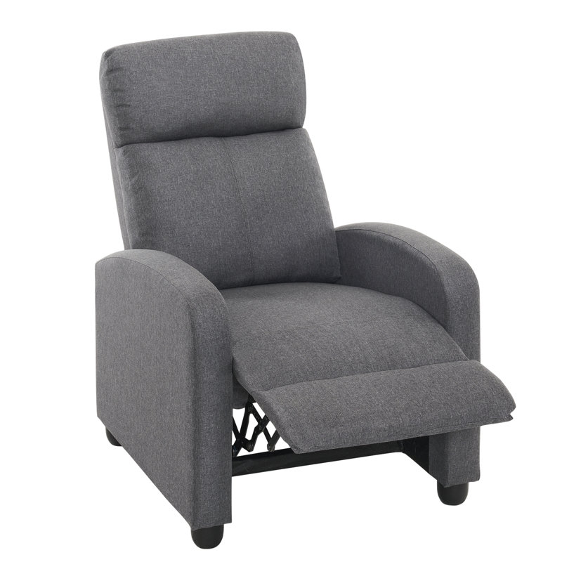 Fauteuil inclinable manuel en lin avec rembourrage en mousse , Lin gris