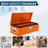 Diamond Plate Steel Truck Toolbox - Heavy Duty, Lock & Side Handles, Secure Storage Chest for Pickup, Truck Bed, RV, Trailer (30x13x9.6 Inch, Powder-Coated Orange)-964803281-964803301