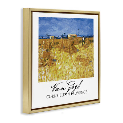 Cadre flottant Van Gogh Cornfield Provence, design par Vintage Hustle