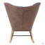 Chaise berçante en tissu Mid Century