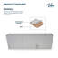 Armoire de rangement murale en bois, 24 po H x 72 po L x 12 po P, avec 3 portes et 3 tablettes-138017104