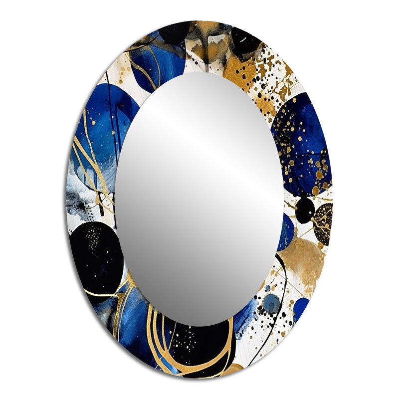 Muret - Miroir abstrait en métal, 40 po x 30 po