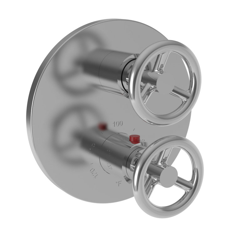 Slater 1/2" Round Thermostatic Trim Plate With Handle