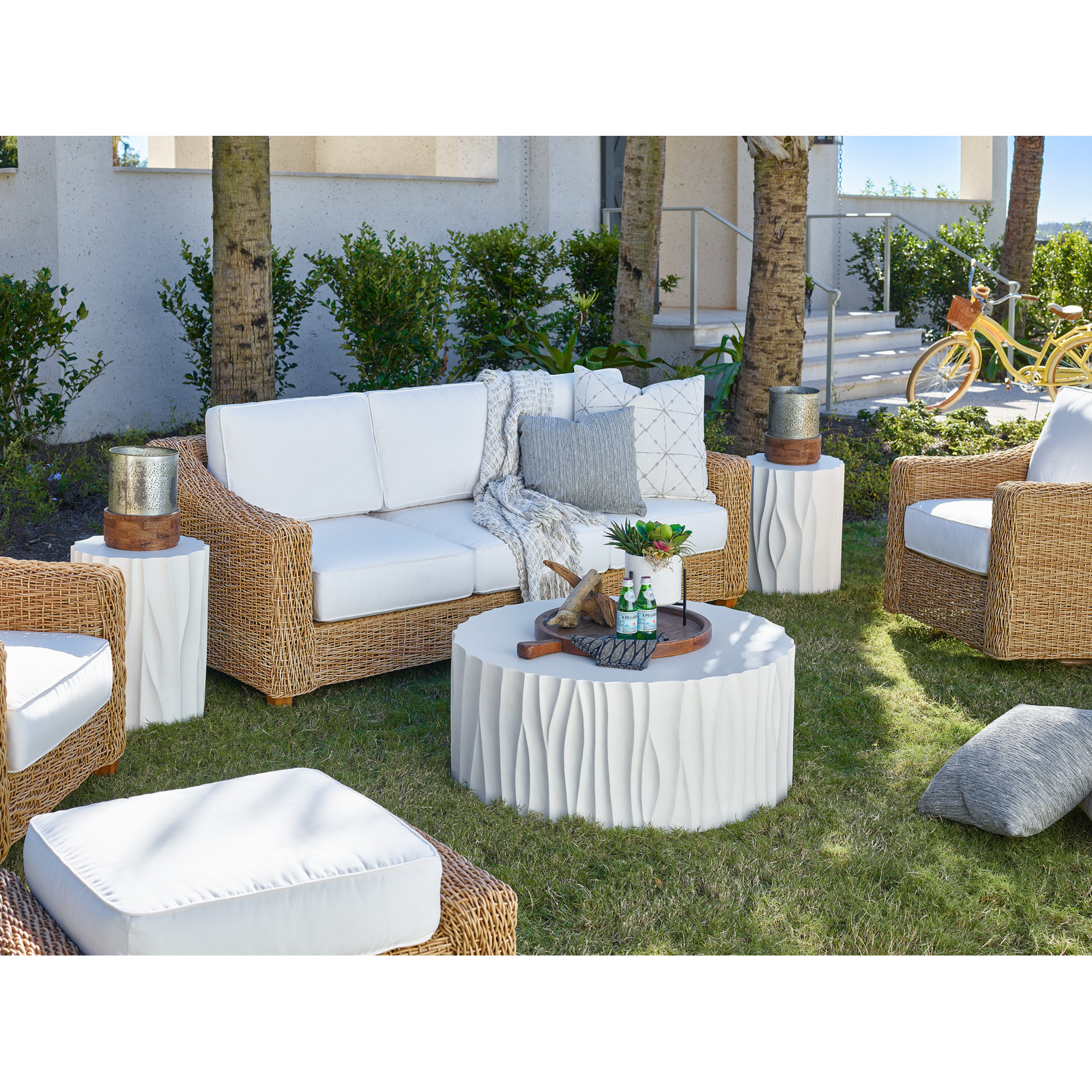 Davis 38'' Stone Outdoor Coffee Table