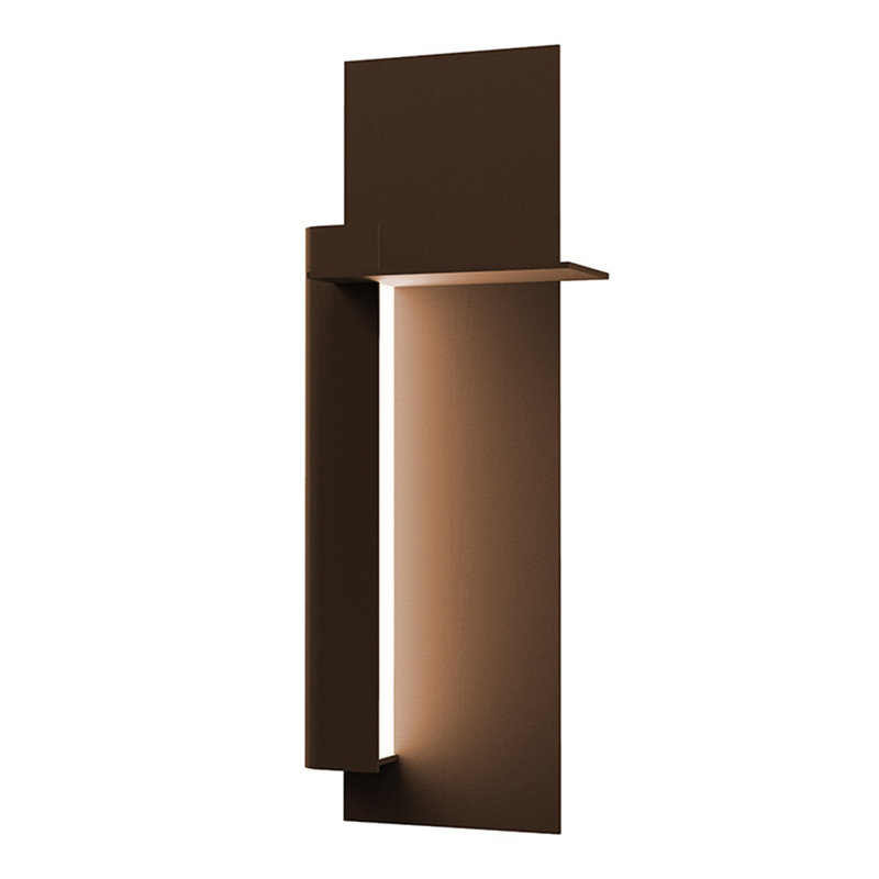 Textured White Aluminum LED Dimmable Wall Sconce, 20" High