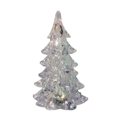Décoration de table en forme de sapin de Noël à DEL RVB fonctionnant sur piles, Kurt Adler, 28 cm