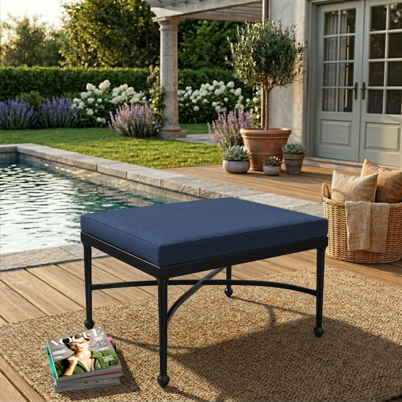 Sunbrella® Outdoor Ottoman Seat Cushion, 23" W x 19" D, Spectrum Indigo
