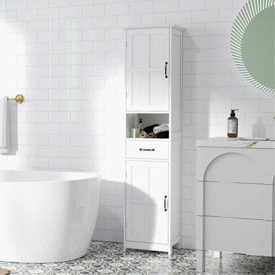 Stylish Storage Cabinet For Bathroom, Bathroom Storage Cabinet, Tall Bathroom Cabinet With Drawer