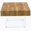 Table basse en panneau de fibres à densité moyenne Natural Style - 39,3 po x 21,6 po avec pieds en verre trempé.-907536425