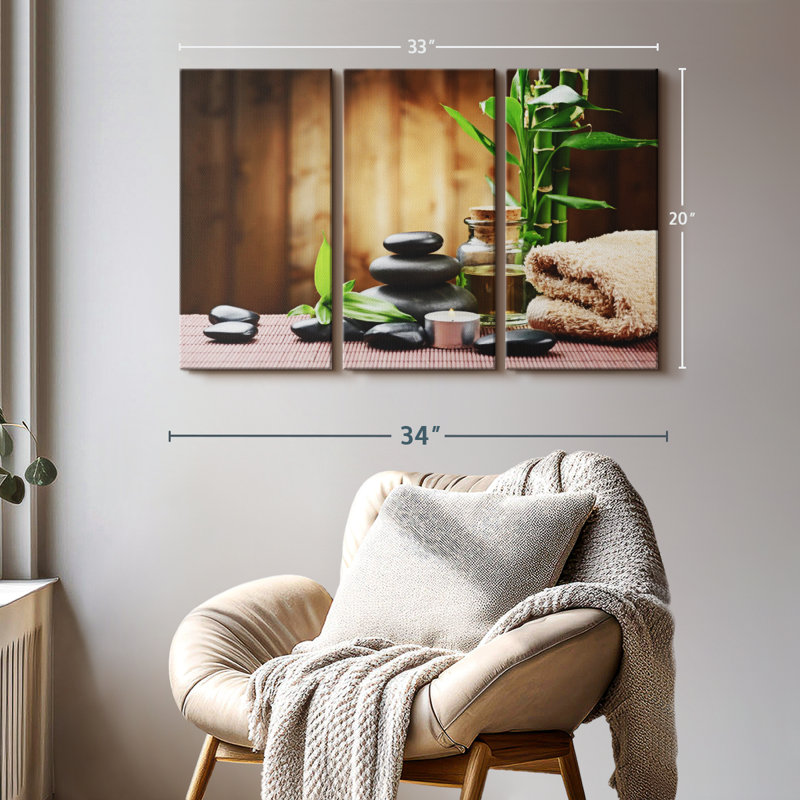 «Spa Design», reproduction sur toile, H 20 po x l 33 po x P 1,25 po
