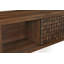 Table basse avec porte coulissante en chêne naturel moderne 39,4 po Abdullah