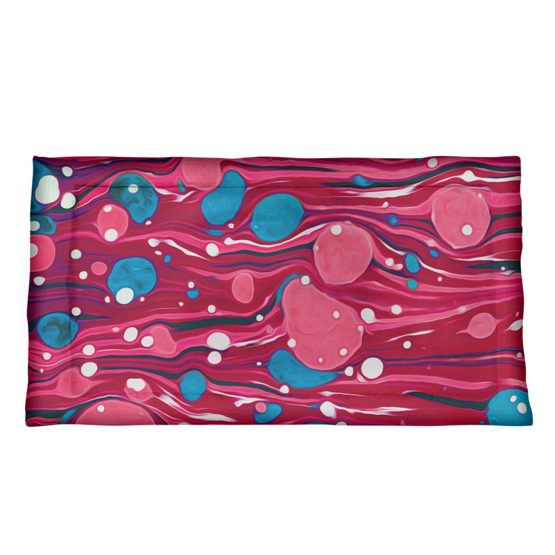 Taie décorative Katelyn Elizabeth, Polyester, Standard, Rose / bleu