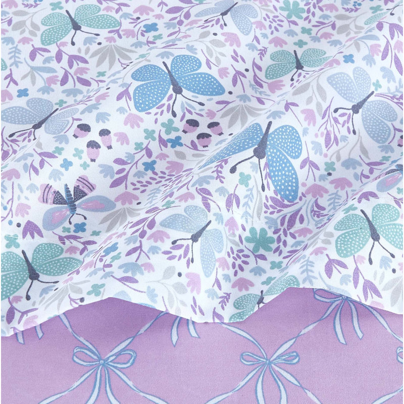 Ensemble de draps 6 pièces Floaty Butterfly, Double