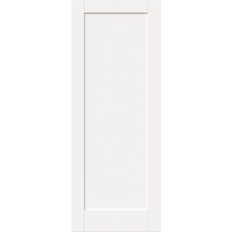 White Primed Shaker 1 Panel Internal Door - 686 x 1981 x 35mm (WxHxT), 198.1cm x 68.6cm x 3.5cm (H x W x T)