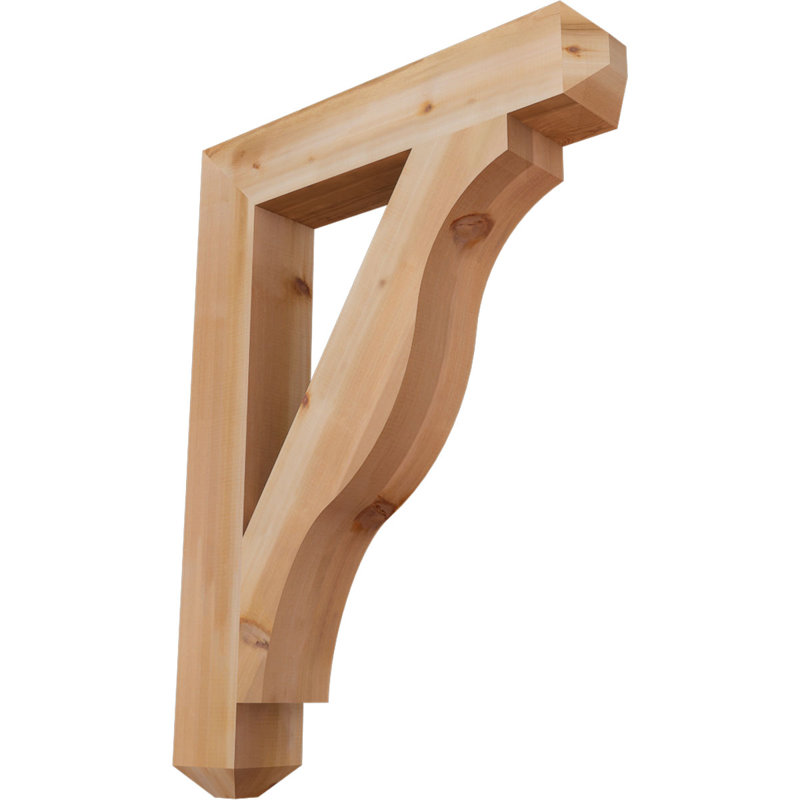 Support lisse Funston Craftsman, Cèdre rouge, H 46 po x l 5,5 po x P 34 po