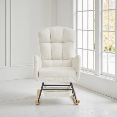 Teddy Upholstered Rocking Chair With Solld Wood Legs by Latitude Run