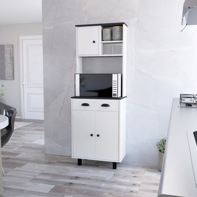 Kitchen Pantry, Kitchen, White/Black
