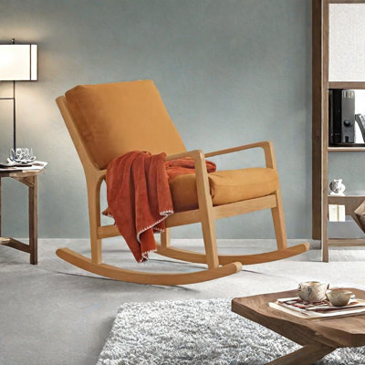 Chaise berçante en chêne massif