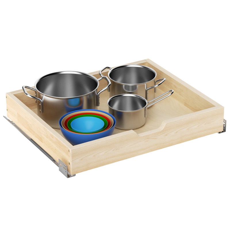 Tiroir à fermeture en douceur pour armoires de cuisine et garde-manger Rashun, H 4 po x l 25,5 po x P 20,98 po