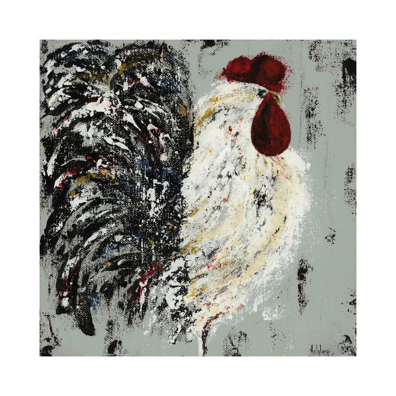 Rooster 1 Piece Wrapped Canvas Painting