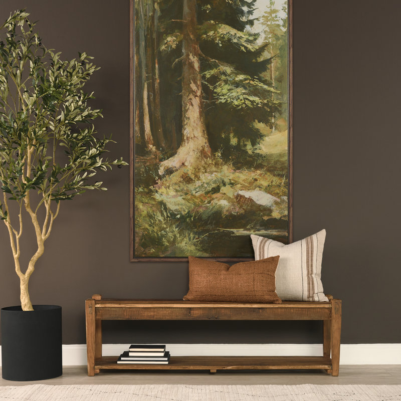 Banc en bois récupéré brun foncé Ashwick
