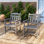  Chaises de salle à manger d'extérieur résistantes à la rouille et à l'épreuve des intempéries, faciles à nettoyer pour terrasse, jardin et terrasse