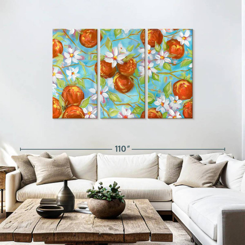 Yarlin Orange Blossoms, 48" H x 74" W