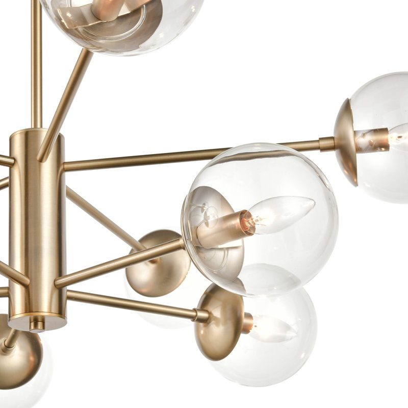 Haggins 10 - Light Dimmable Sputnik Modern Linear Chandelier