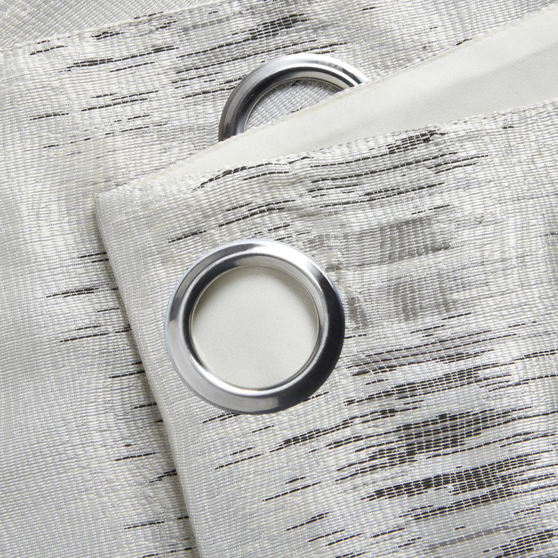 Auberon Eyelet Room Darkening Curtains, Silver, Width 229 x Drop 229cm