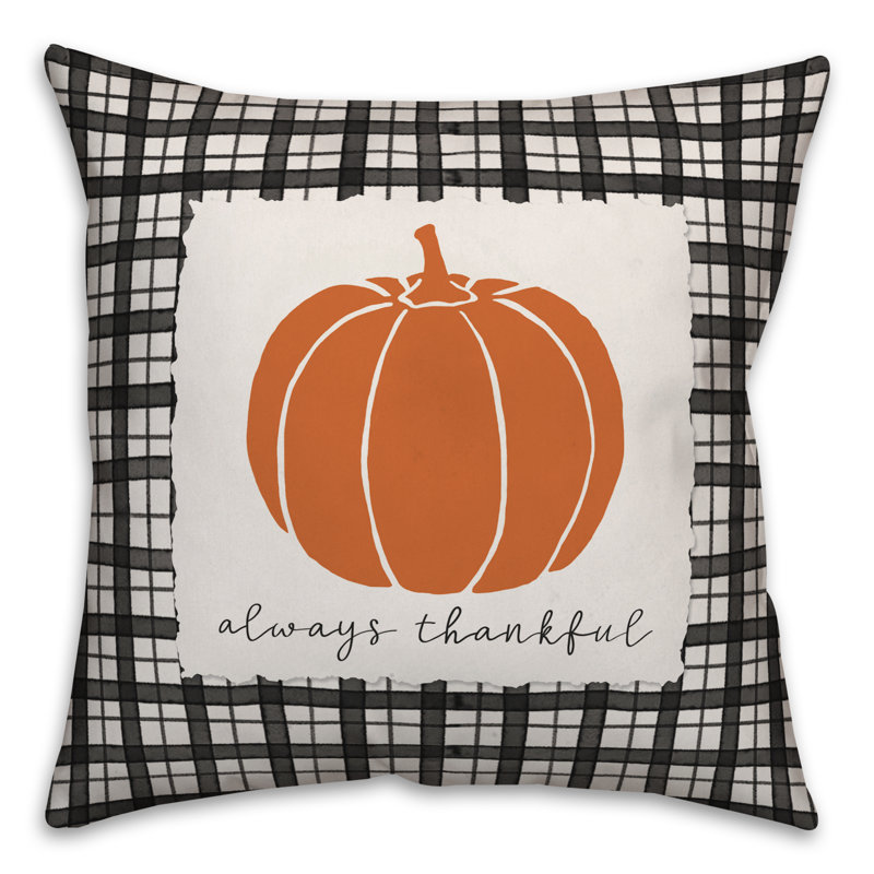  Coussin décoratif Always Thankful, 16 po x 1 po