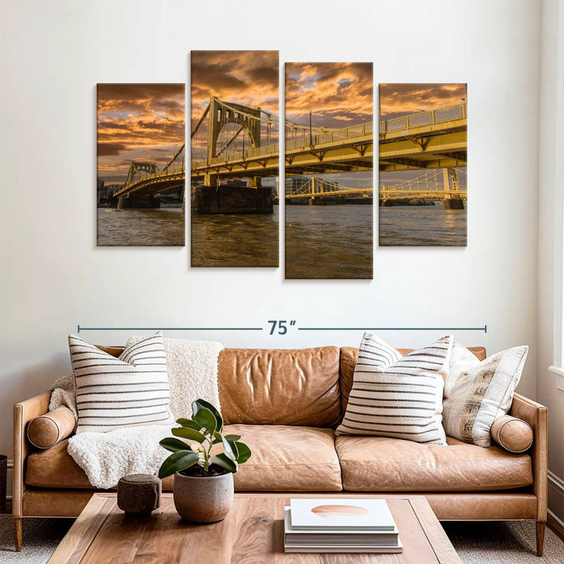 Ponts à Pittsburgh, H 42 po x l 68 po