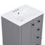 Meuble-lavabo de 24 pouces avec lavabo intégré en céramique, tablette à double couche, tiroirs à fermeture en douceur et porte d'armoire à fermeture en douceur.-1118456594
