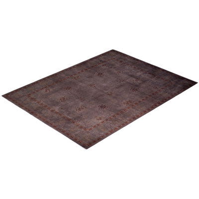 Haydon Hand Knotted Wool Contemporary Brown Area Rug 8' 10"" x 11' 9 -  The Twillery Co.Â®, AB958F63F8D04D61A343FF2D7BCC3EEF