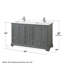Meuble-lavabo double autoportant Deborah avec plateau en quartz-92725460-98163153-98163154