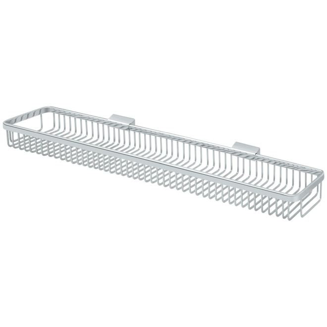 EDAF23C94FB64E8D8641F761FA695A61 Panier en métal 28-1 / 2 po, rectangulaire en chrome poli, Chrome poli