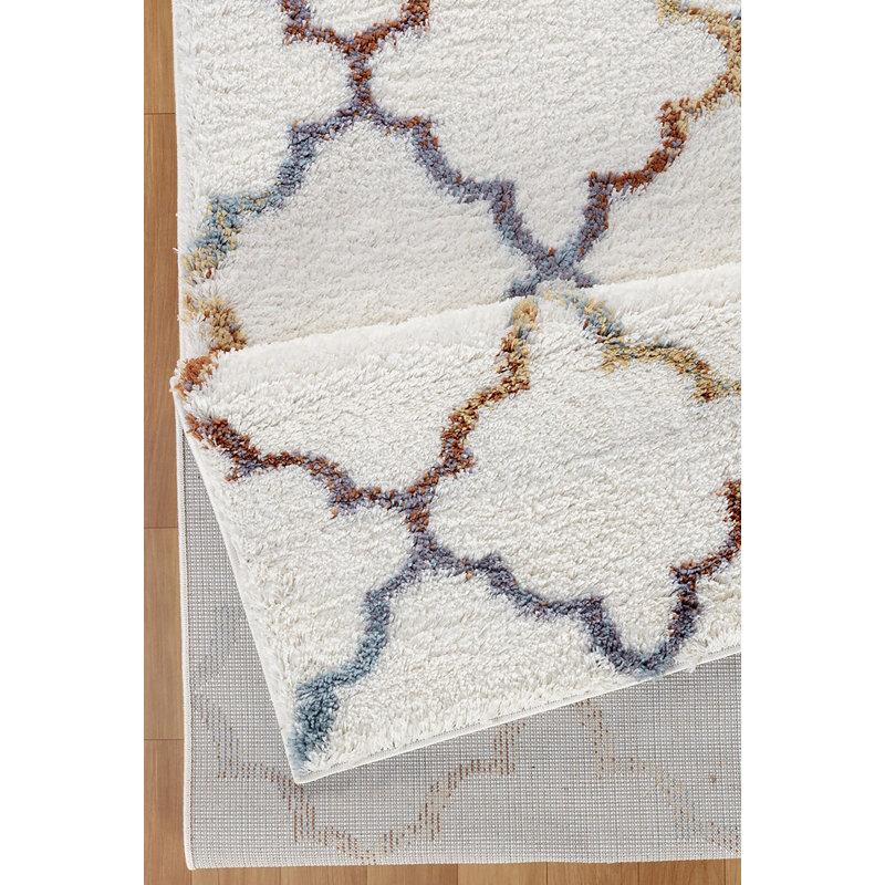 Tapis ivoire à poils longs Loft, Rectangle 7 pi 10 po x 9 pi 10 po