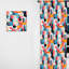 Rose et bleu Popart Trendy Patterns - Rideau obscurcissant géométrique abstrait - 1 panneau-107599686
