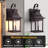 1 - Light 14"H Oil Rubbed Bronze Iron Tempered Glass Outdoor Wall Lantern with Dusk to Dawn and Motion Sensor-1226300457