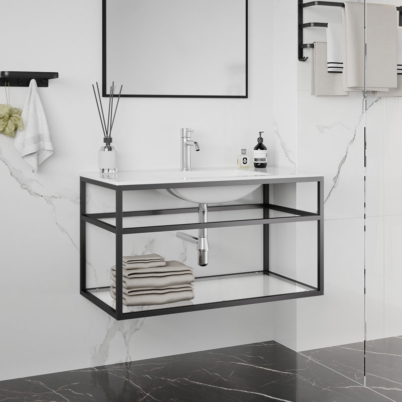 Babbit 36'' Single Bathroom Vanity with Ceramic Top
