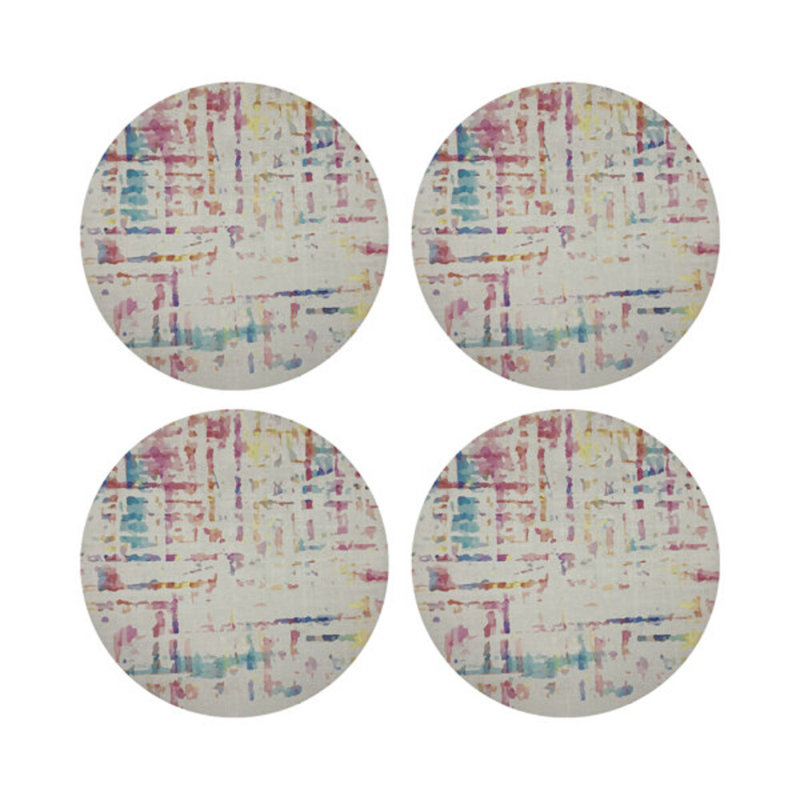 Coco Pebble 16" Vinyl Placemat, Cream