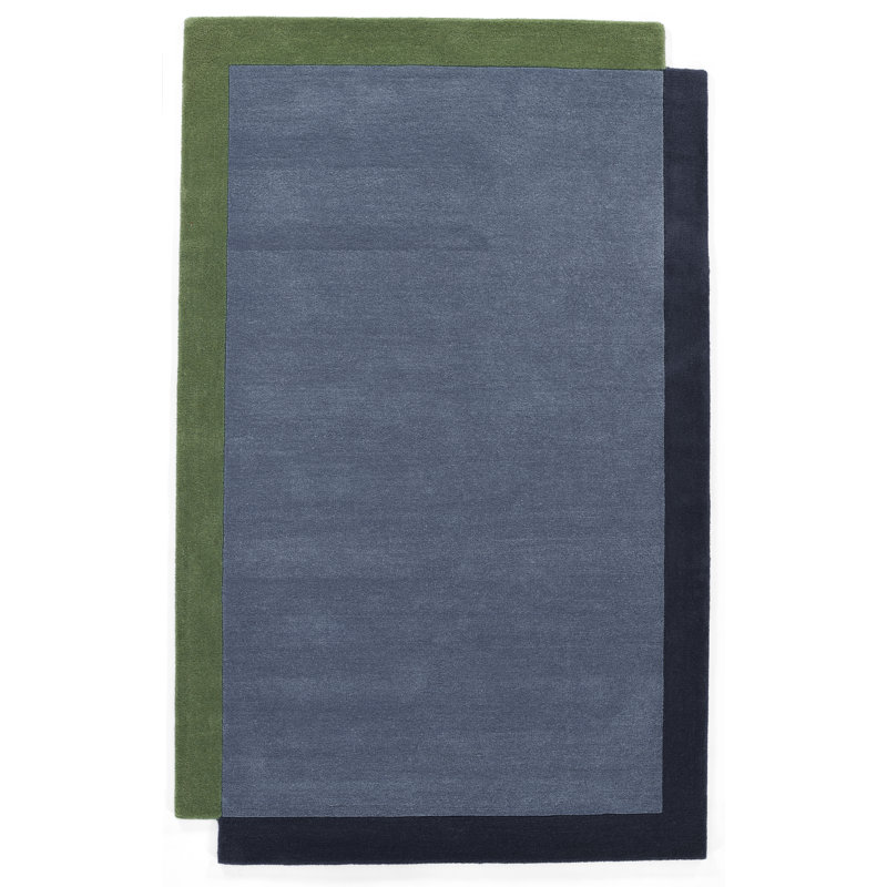 Novogratz by Momeni Tallulah Wool Hand Tufted Solid Blue Area Rug, Rectangle 3'6" x 5'6"