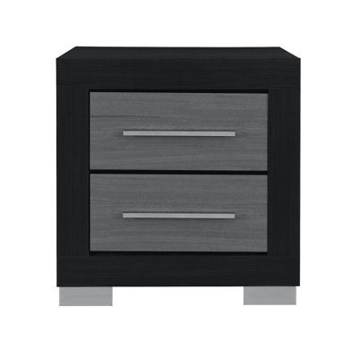 Table de chevet Elsa noir et gris