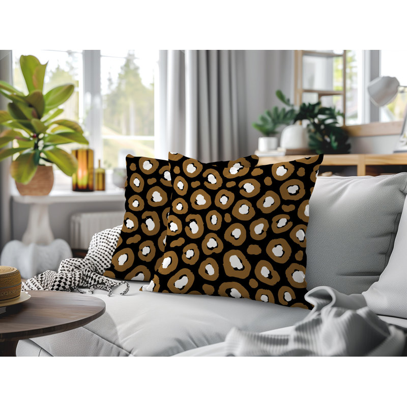 Oreiller réversible intérieur / extérieur Amia, 16x16, Black