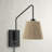 Avec 7 in. 1-Light Matte Black Coastal Wall Sconce